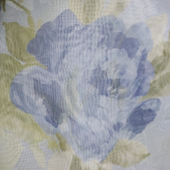 A-List By Wrapper Floral Sheer Blue Maxi Dress 13 - Picture 4 of 5